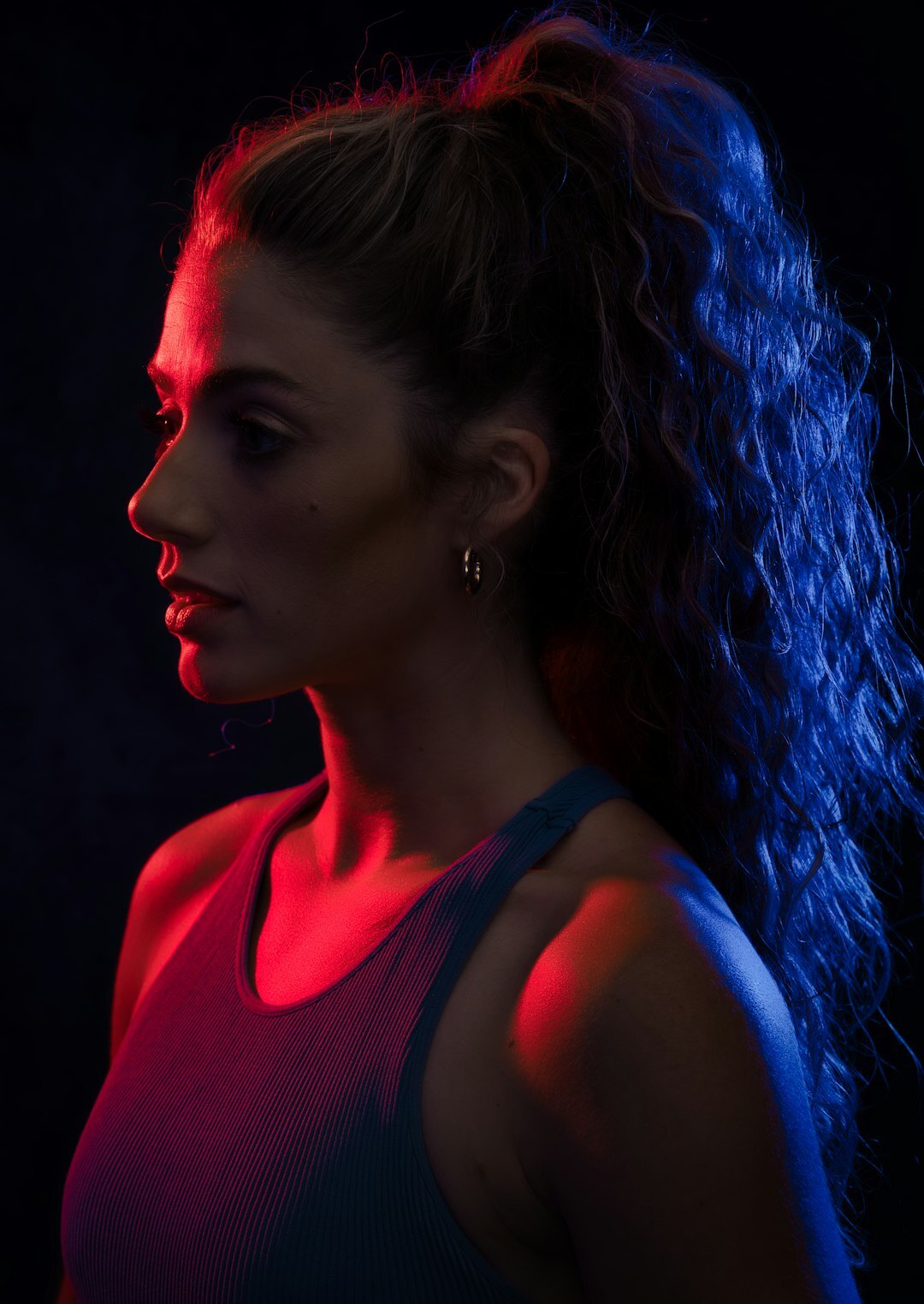 Female trainer portrait with curly hair