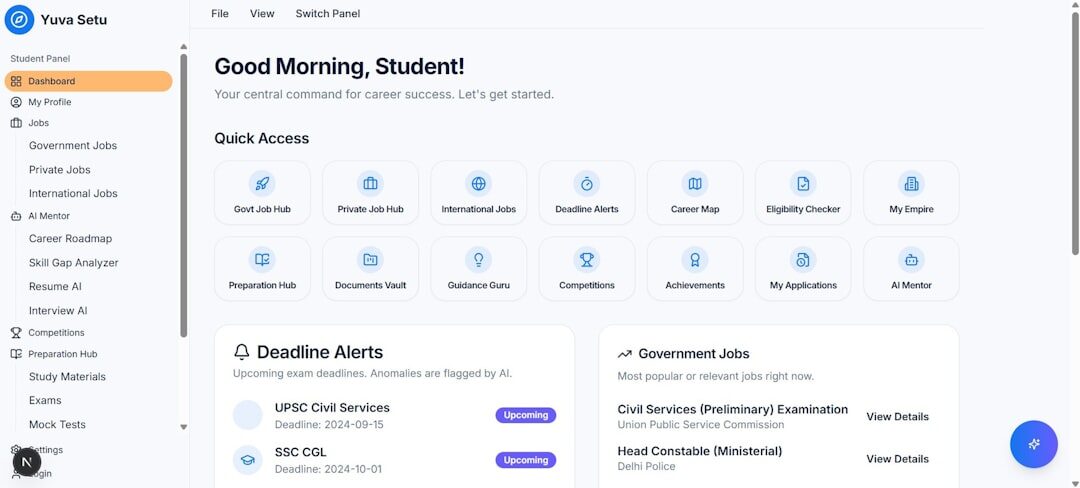 Digital dashboard showing information flow between teams